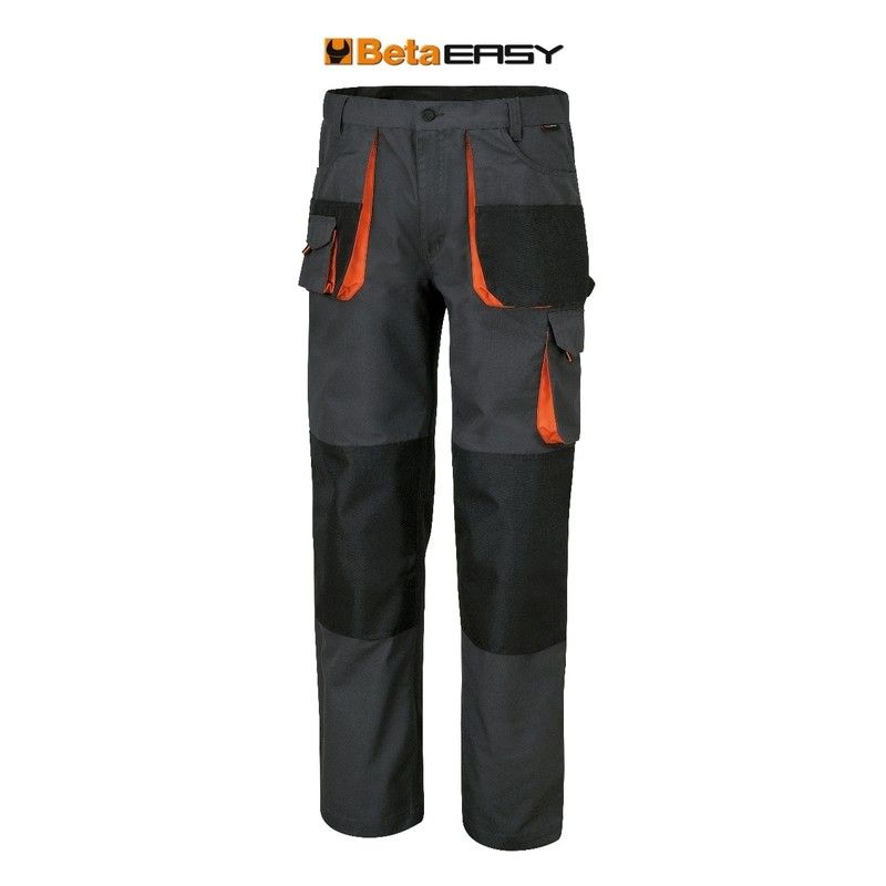 Pantalón de trabajo multibolsillos BETA de lona de 260 g/m². injertos de Oxford. gris. Talla S - motoscamaralweb.com