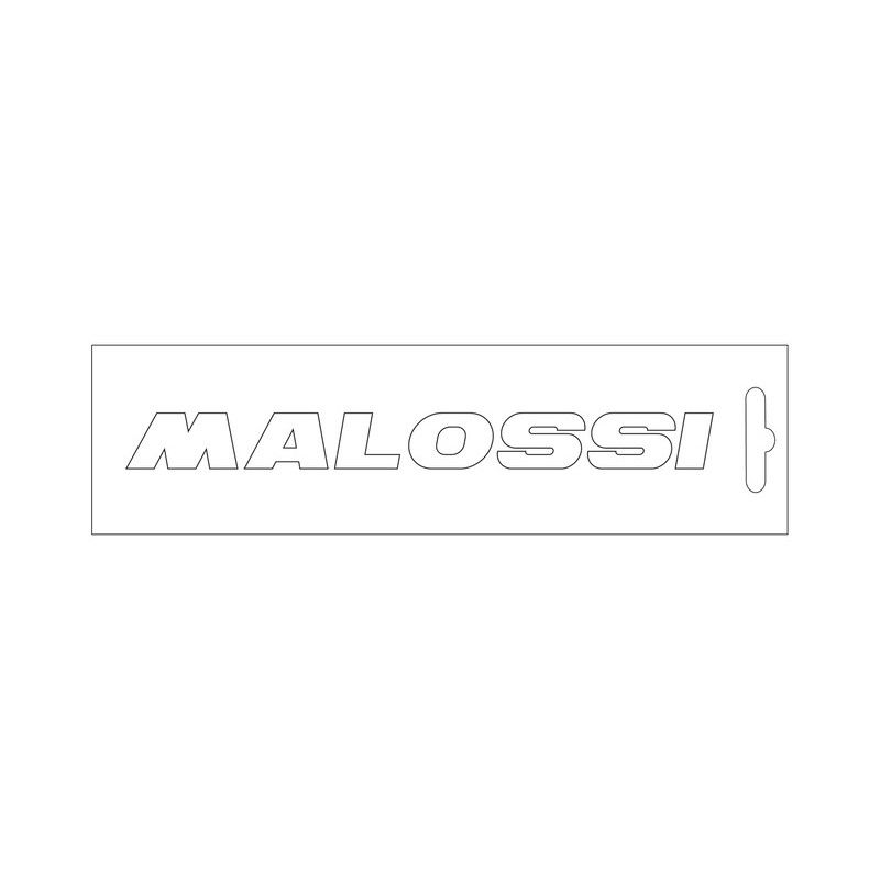 Adhesivo MALOSSI Logo 14cm - Blanco - motoscamaralweb.com