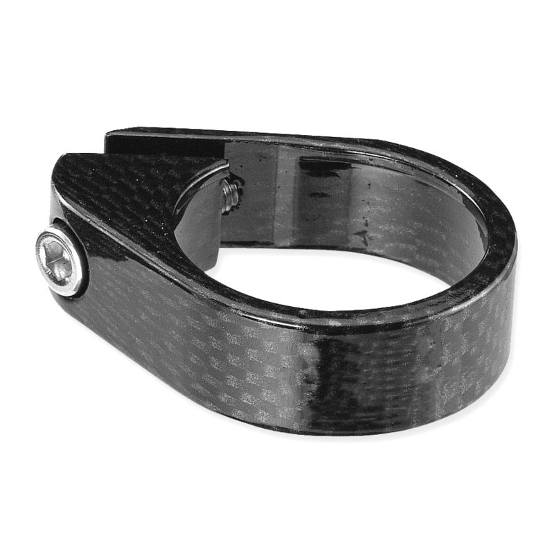 Abrazadera cierre tija de sillín de bicicleta V BIKE con tornillo - Ø31.8mm Carbon - motoscamaralweb.com