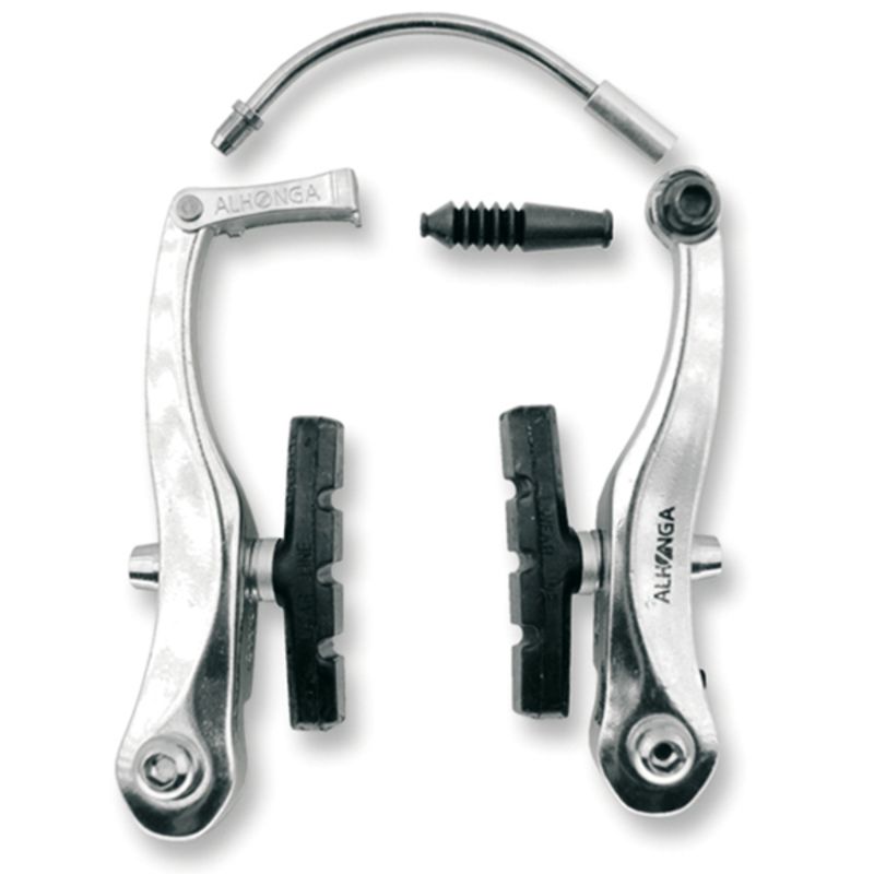 Juego de frenos V-Brake ALU. Rojo - motoscamaralweb.com