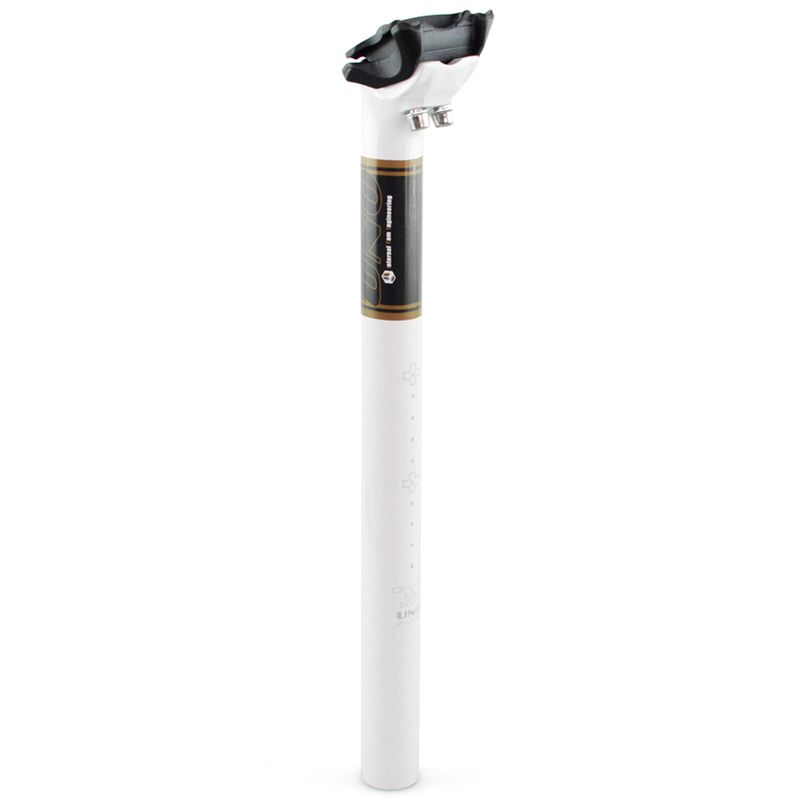 Tija de sillín UNO TS 717 - 350mm Ø30.9 Blanca / Negro - motoscamaralweb.com