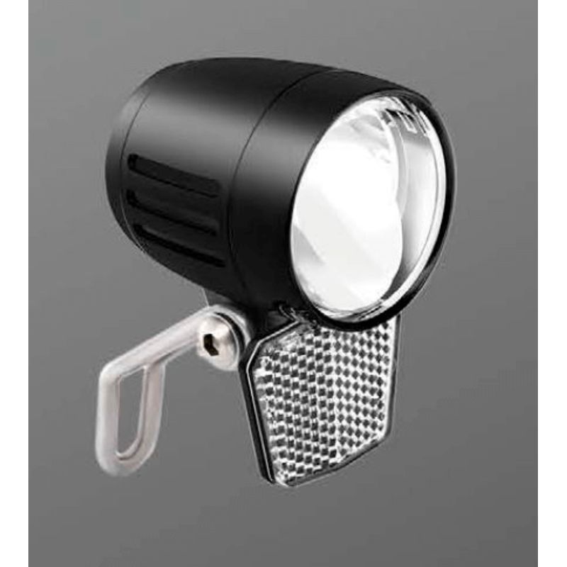 Luz delantera bicicleta LED 100lm para dinamo 6V + reflector - motoscamaralweb.com
