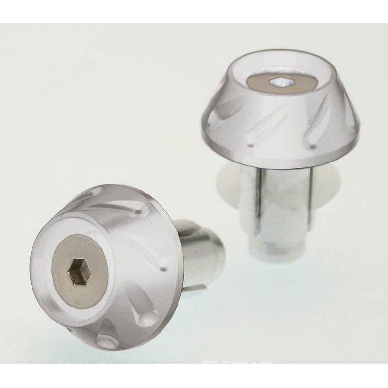 Punteras de manillar BIHR Ø14-17mm Plata - motoscamaralweb.com