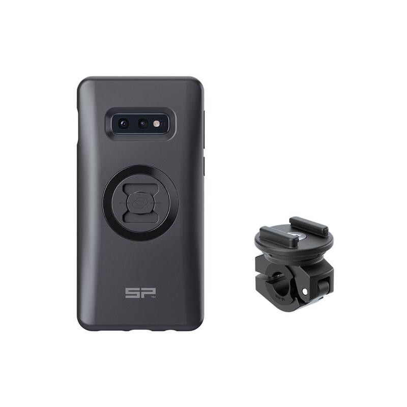 SP CONNECT Moto Bundle fixed on Mirror - Samsung S10E - motoscamaralweb.com