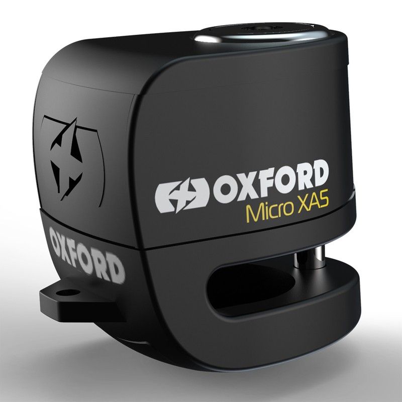 Candado de disco OXFORD XA5 Alarm - negro - motoscamaralweb.com
