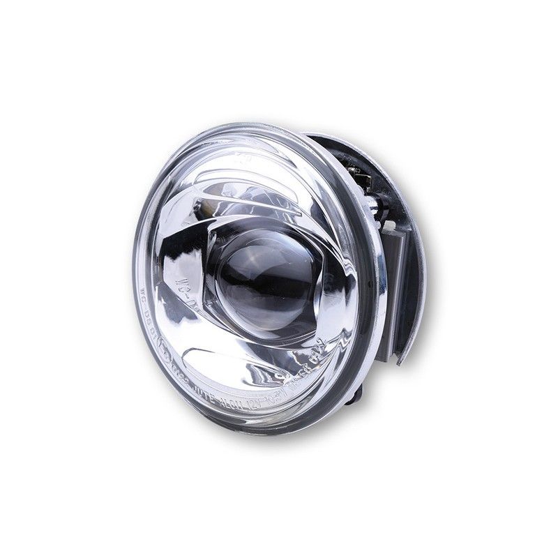 Cristal de faro SHIN YO LED 4 cromo - motoscamaralweb.com