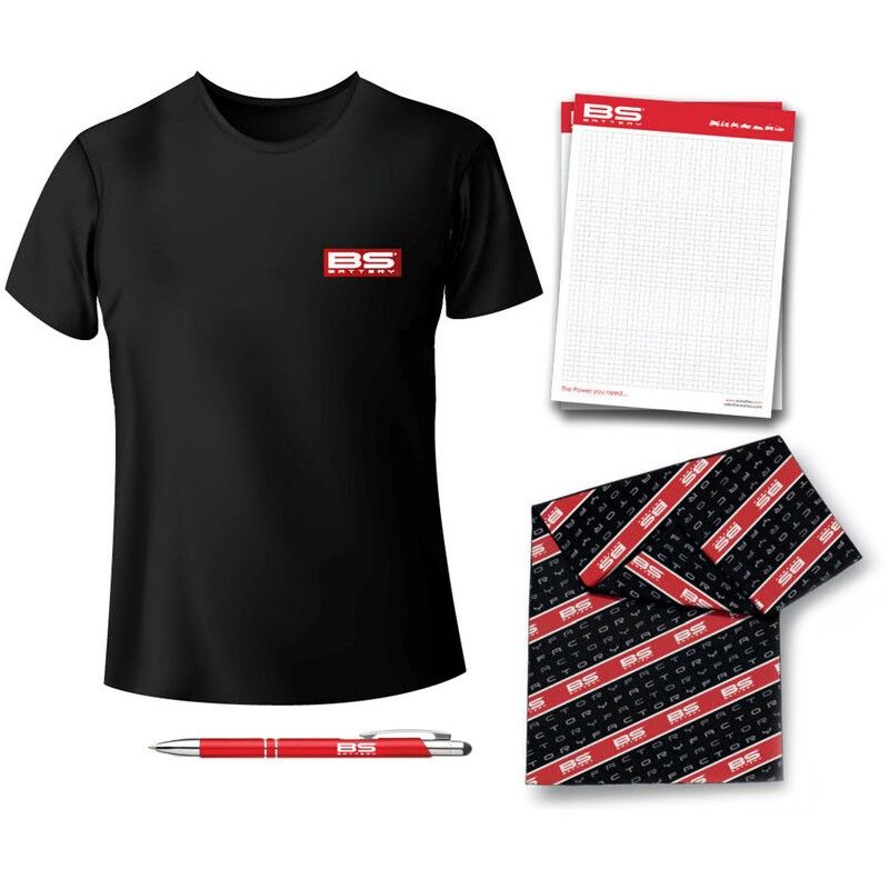 Pack merchandising BS Battery - 6 camisetas. bragas. bolis y libretas - motoscamaralweb.com
