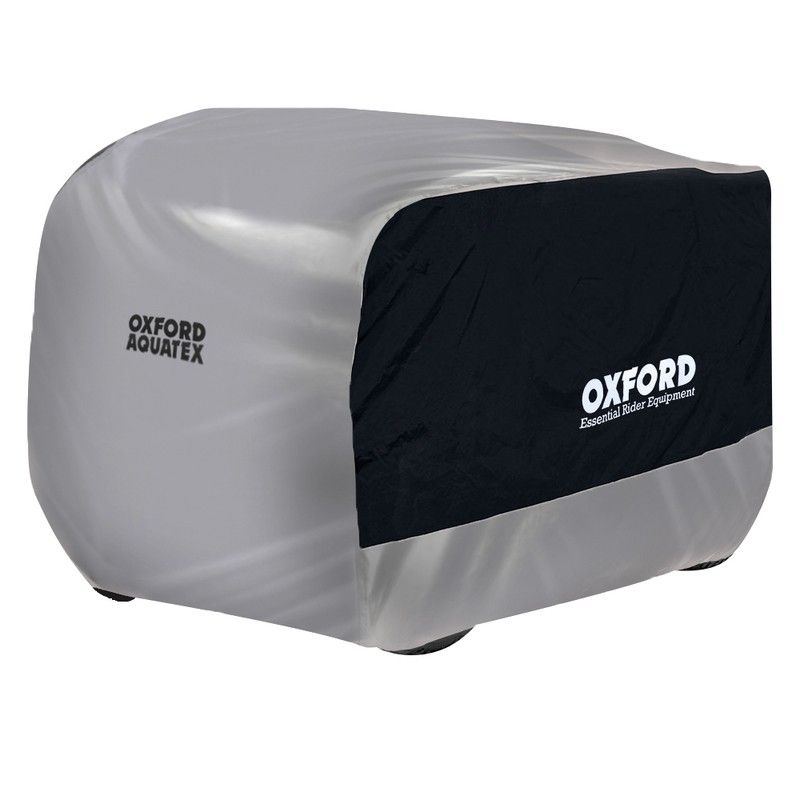 Funda de protección para exterior OXFORD Aquatex - ATV / Quad - Negro / Plata - L - motoscamaralweb.com