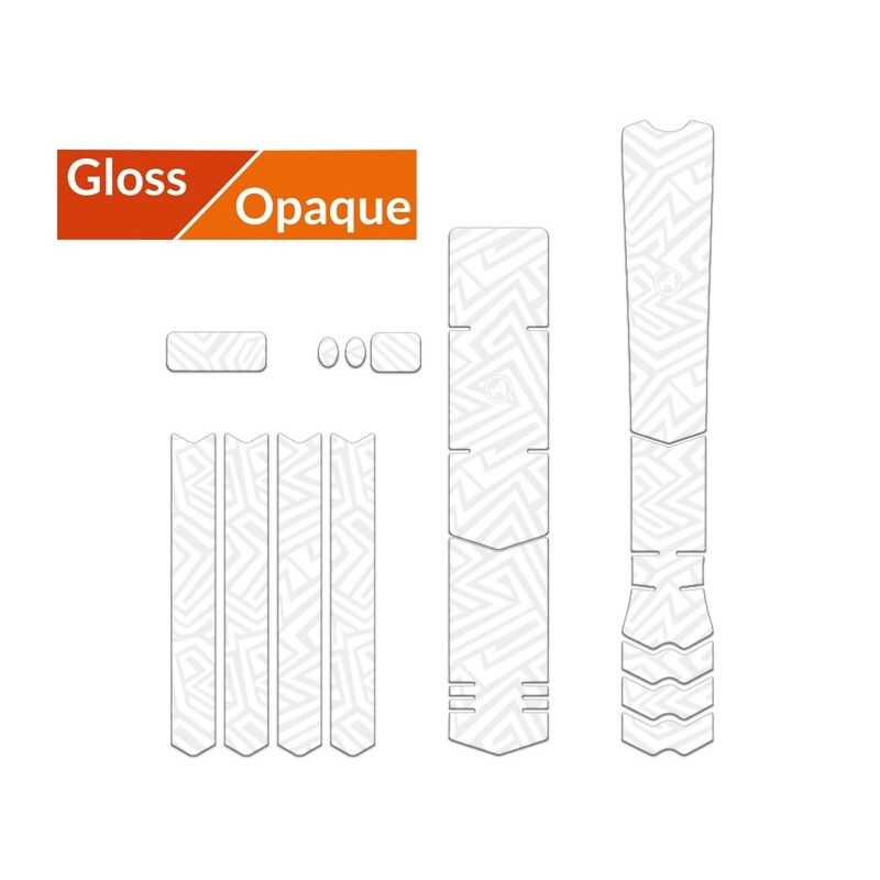 Kit adhesivos protectores cuadro ALGIS mate XL LINES blanco - motoscamaralweb.com