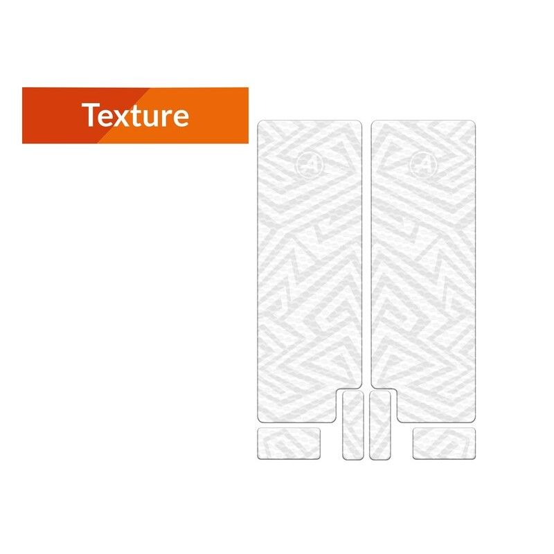 Kit adhesivos protectores de horquilla ALGIS LINES texture blanco - motoscamaralweb.com