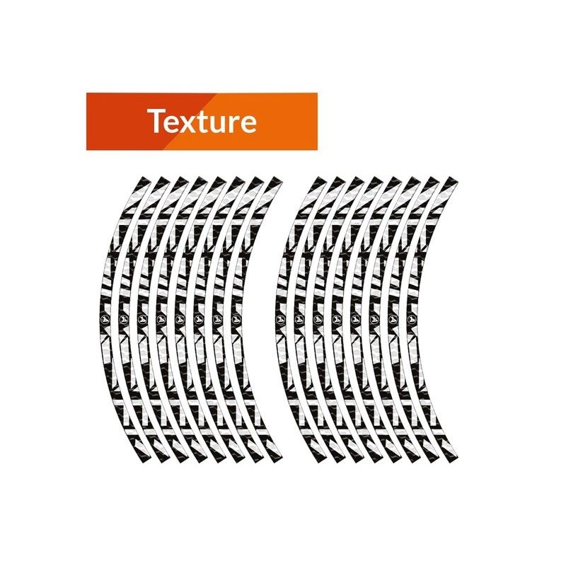 Adhesivos protextores de llanta ALGIS TRIBAL texture negro - motoscamaralweb.com