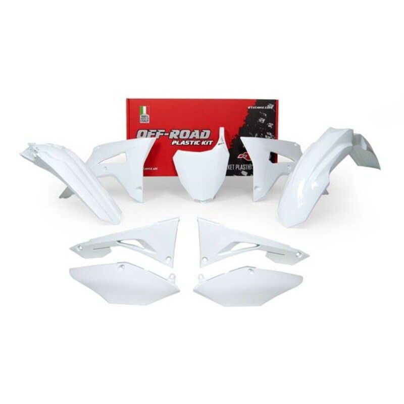 Kit de plástica RACETECH (6 piezas) - Blanco - motoscamaralweb.com