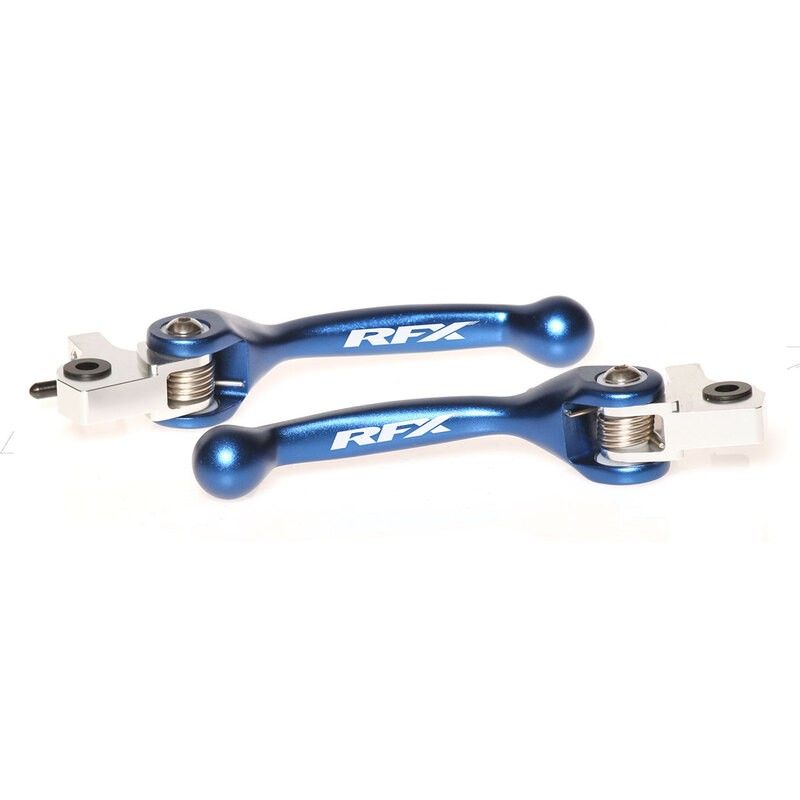 Juego de manetas flexibles forjadas RFX Race - azul - motoscamaralweb.com