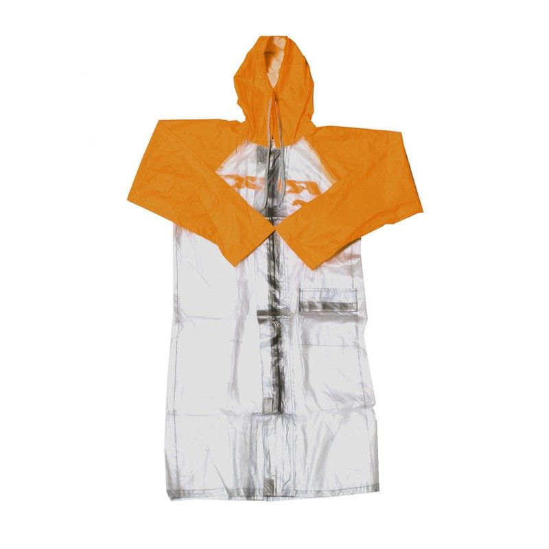Impermeable RFX Race largo (transparente/naranja). talla adulto grande - motoscamaralweb.com