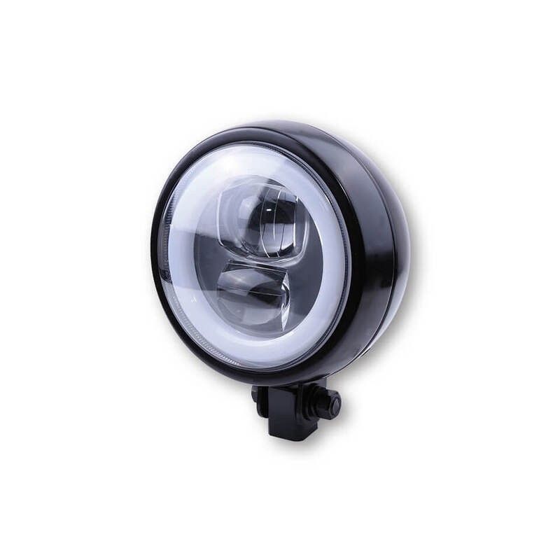 Faro delantero LED HIGHSIDER Flat Tipo 9 (montaje inferior) - motoscamaralweb.com
