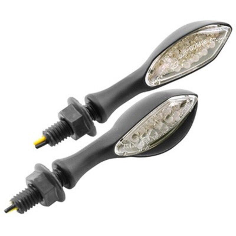 Juego de intermitentes LED V PARTS con visera tipo pera - motoscamaralweb.com