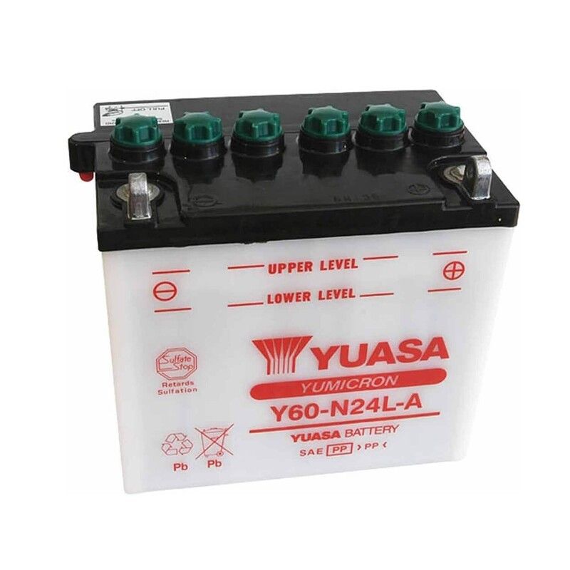 Batería YUASA Y60-N24L-A Combipack (con electrolito) - motoscamaralweb.com