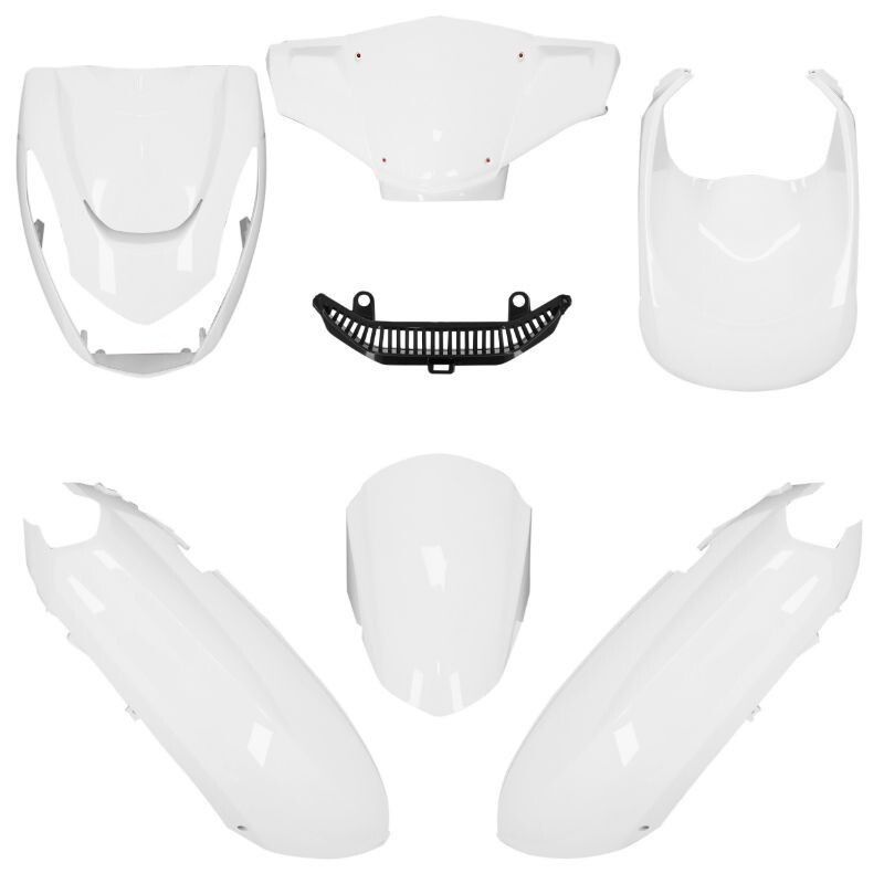 Kit de carenados O PARTS blanco brillo - Peugeot Kisbee (10-) - motoscamaralweb.com