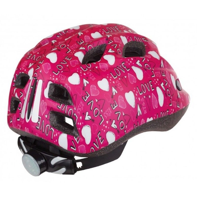 Casco de bicicleta junior POLISPORT Love con luz Led talla S 52/56 cm - motoscamaralweb.com