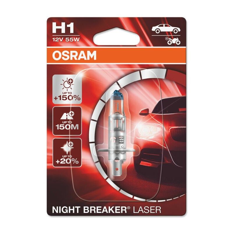 Lámpara OSRAM Night Breaker Laser H1 12V / 55W - 1 ud - motoscamaralweb.com