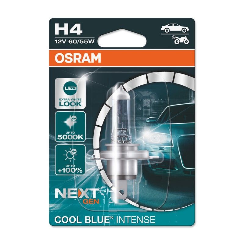 Lámpara OSRAM Cool Blue Intense H4 12V / 60 / 55W - 1 ud - motoscamaralweb.com