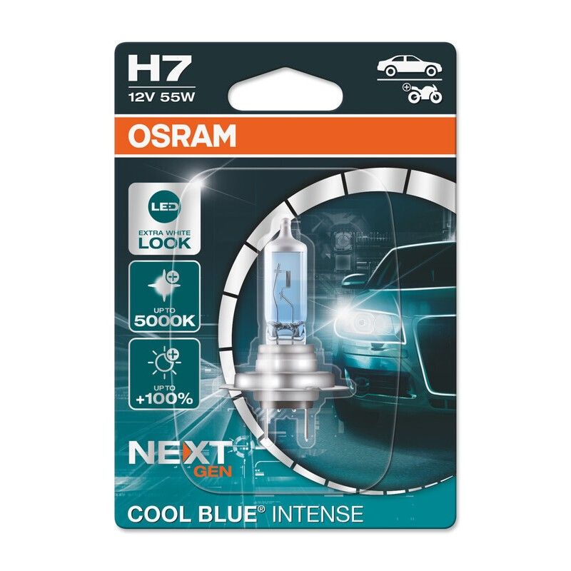 Lámpara OSRAM Cool Blue Intense H7 12V / 55W - 1 ud - motoscamaralweb.com
