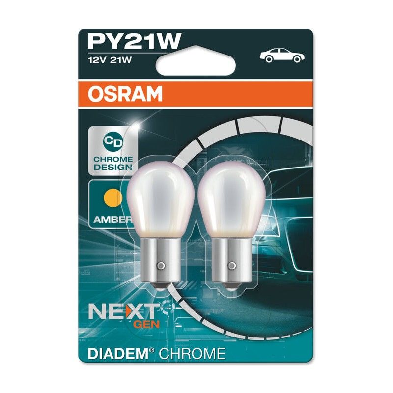 Lámpara OSRAM Diadem PY21W 12V / 21W - 2 uds - motoscamaralweb.com