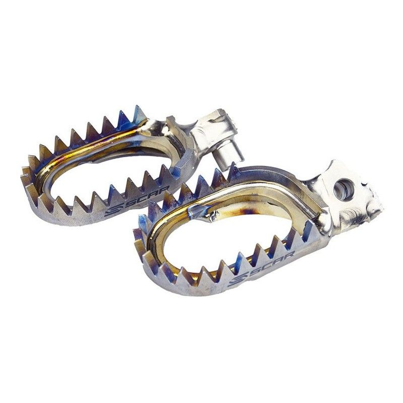 Estriberas SCAR antibarro de titanio- motoscamaralweb.com