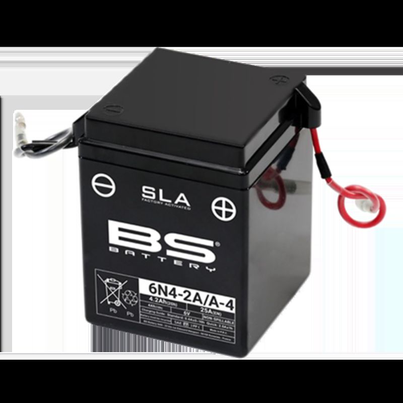 Batería BS BATTERY SLA sin mantenimiento activada de fábrica - 6N4-2A/A-4 - motoscamaralweb.com