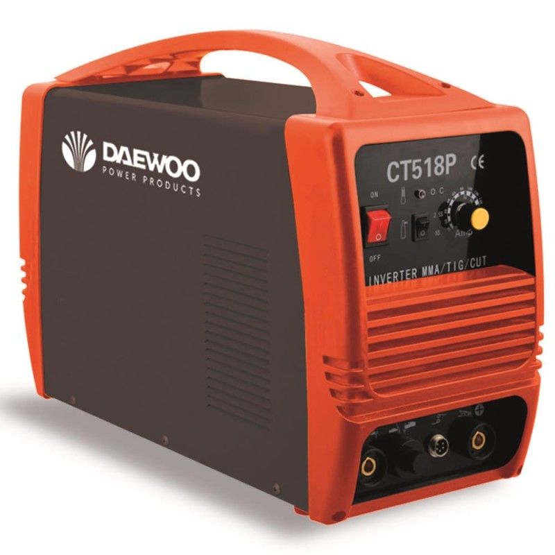 SOLDADORA INVERTER TIG/MMA-PLASMA 3 FUNC DAEWOO 180A CICLO DE TRABAJO