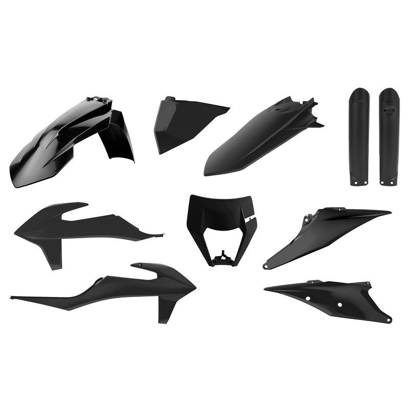 Kit de plásticos POLISPORT negro - KTM EXC/EXC-F - motoscamaralweb.com