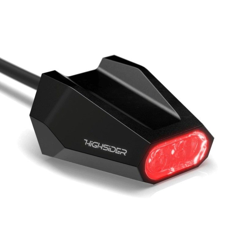 Piloto trasero LED HIGHSIDER Split-V (con luz de matrícula) - motoscamaralweb.com