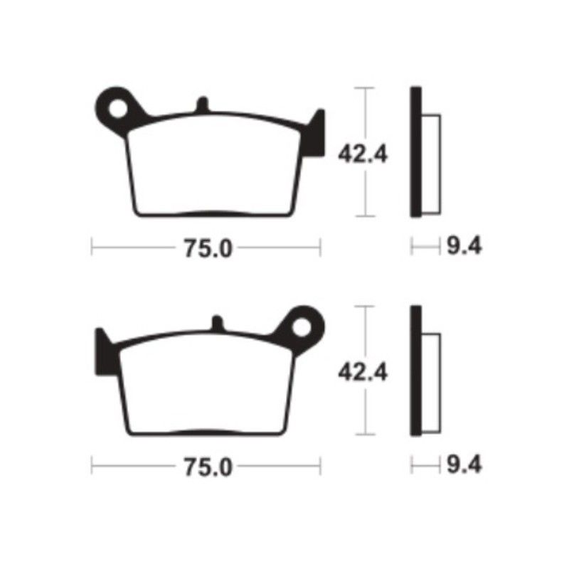 Pastillas de freno TECNIUM Standard orgánicas - MA498 - motoscamaralweb.com