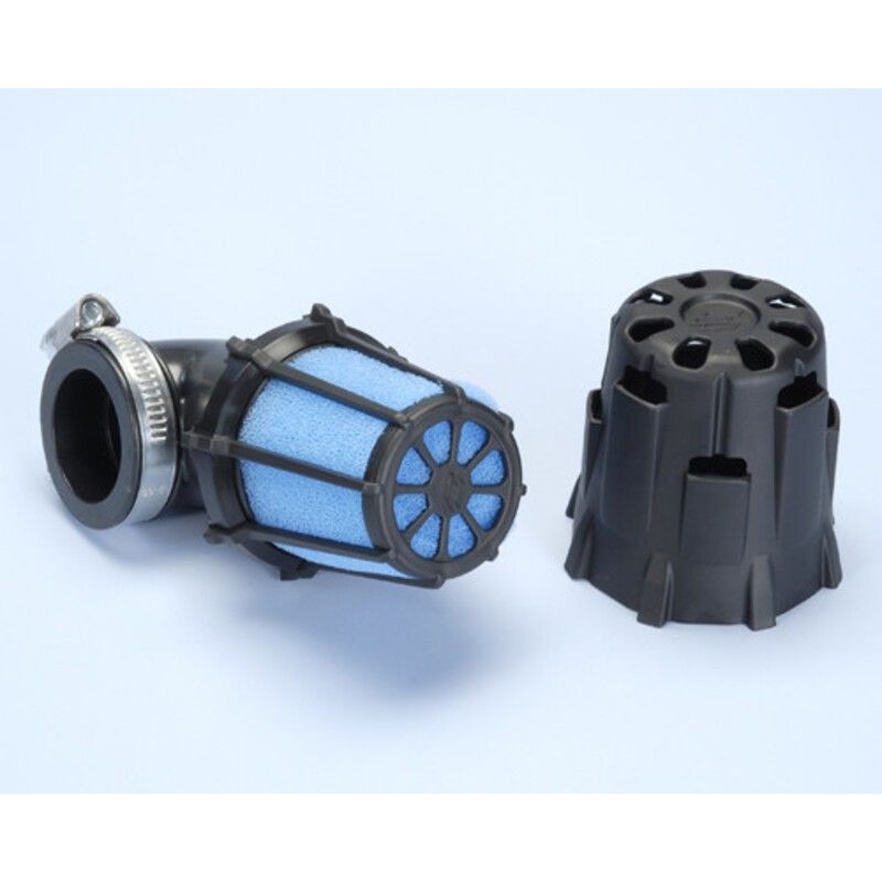 Filtro de aire POLINI Air Box Small (con tapa de plástico) 90° Ø32mm - motoscamaralweb.com