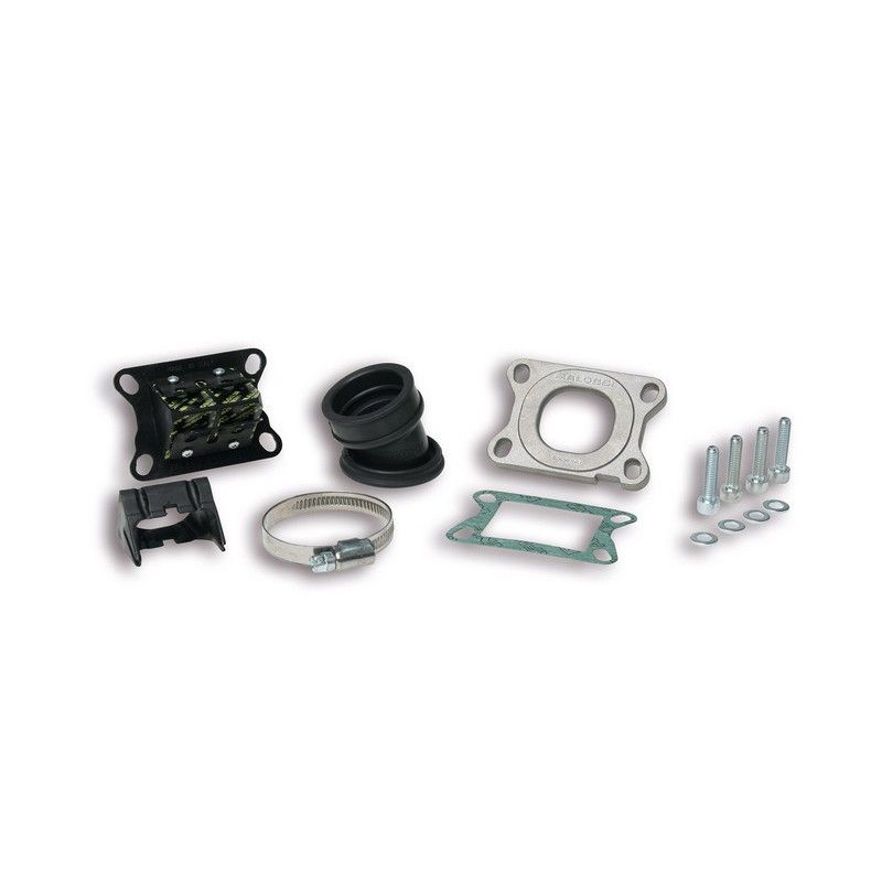 Sistema de admisión MALOSSI X360 MHR inclinado Ø28-35mm longitud 27mm - Motor Derbi / Minarelli - motoscamaralweb.com