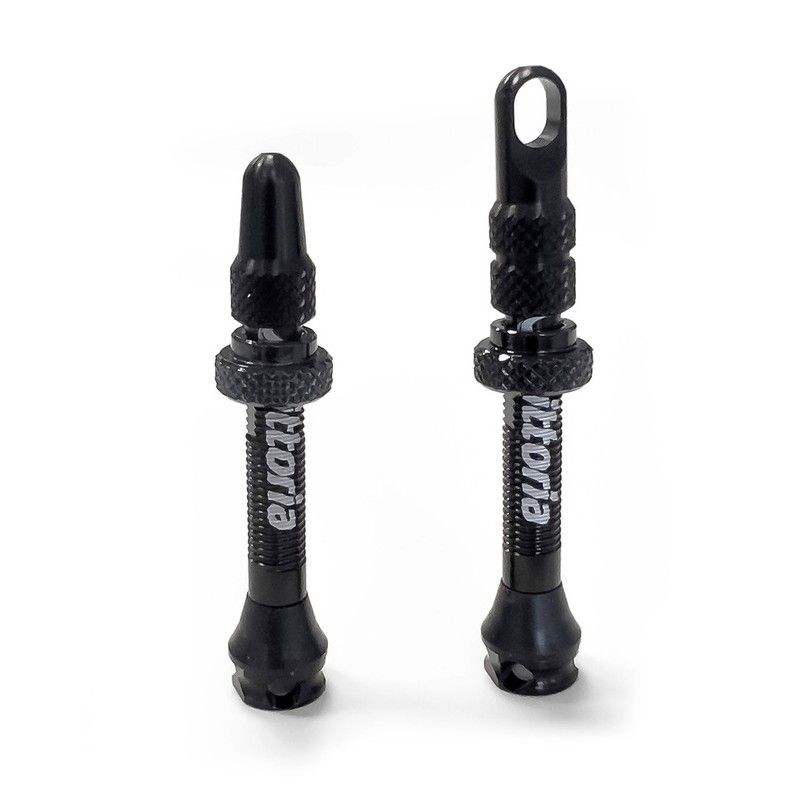 Set de 2 válvulas tubeless VITTORIA Multiway 40mm - Aluminio negro - motoscamaralweb.com
