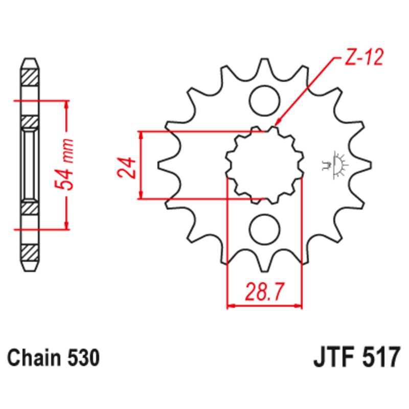 Piñón con goma anti-ruido JT SPROCKETS acero 517 - 530 - motoscamaralweb.com