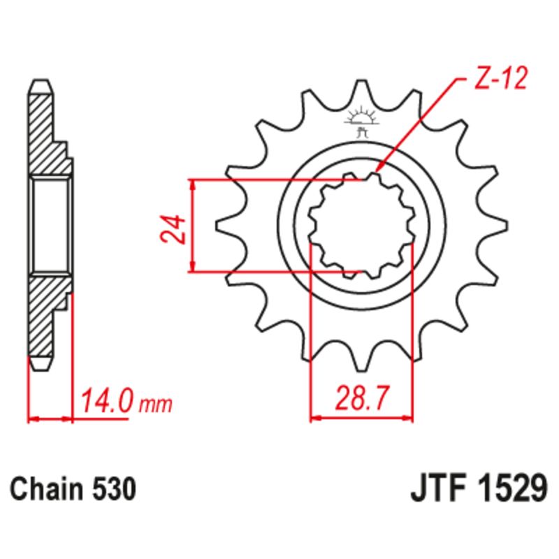 Piñón con goma anti-ruido JT SPROCKETS acero 1529 - 525 - motoscamaralweb.com