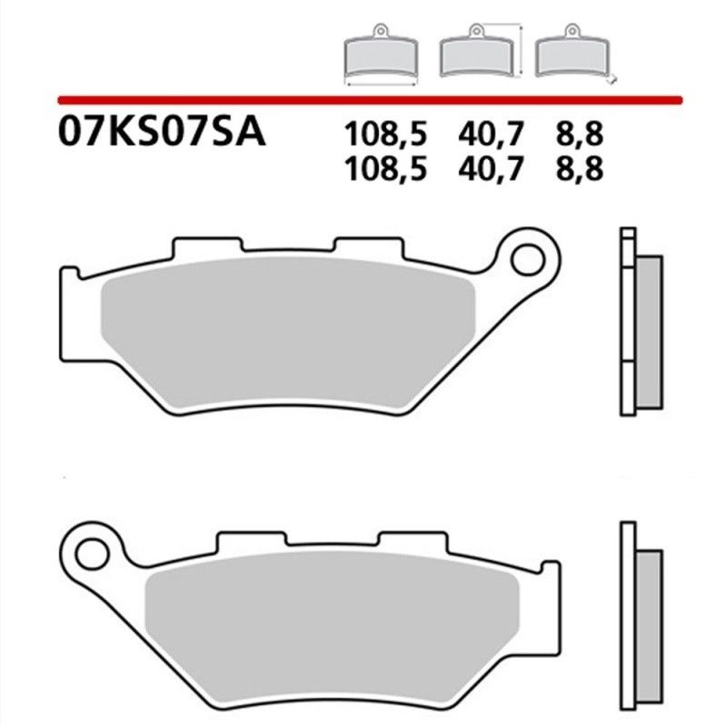 Pastillas de freno BREMBO sinterizadas - 07KS07SA - motoscamaralweb.com