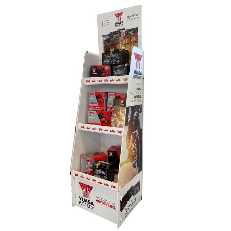Expositor de baterías YUASA - motoscamaralweb.com