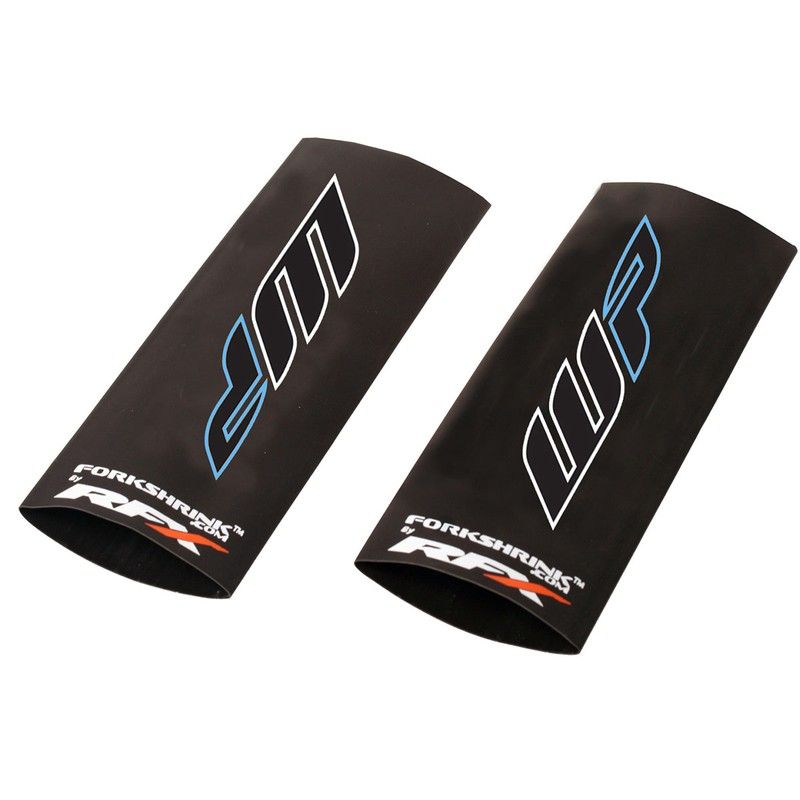 Protector de horquilla superior RFX Race Series Forkshrink con logo WP - Blanco / Azul - motoscamaralweb.com