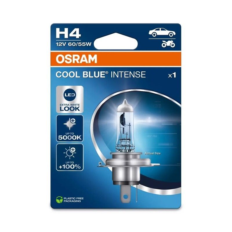 Lámpara OSRAM Cool Blue Intense H4 12V / 60 / 55W - 1 ud - motoscamaralweb.com