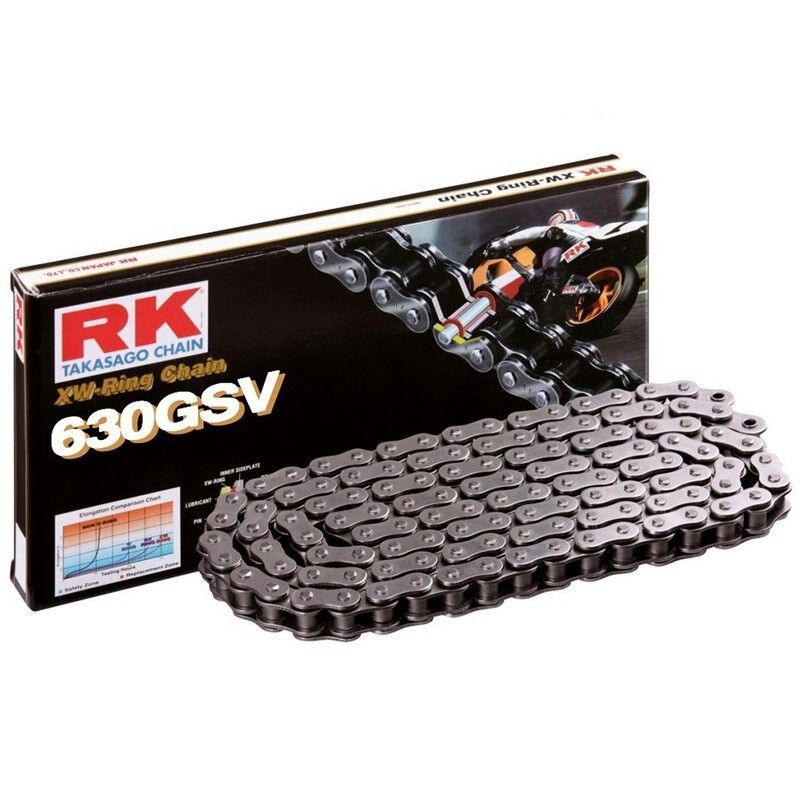 Cadena RK 630GSV con 94 eslabones negro - motoscamaralweb.com