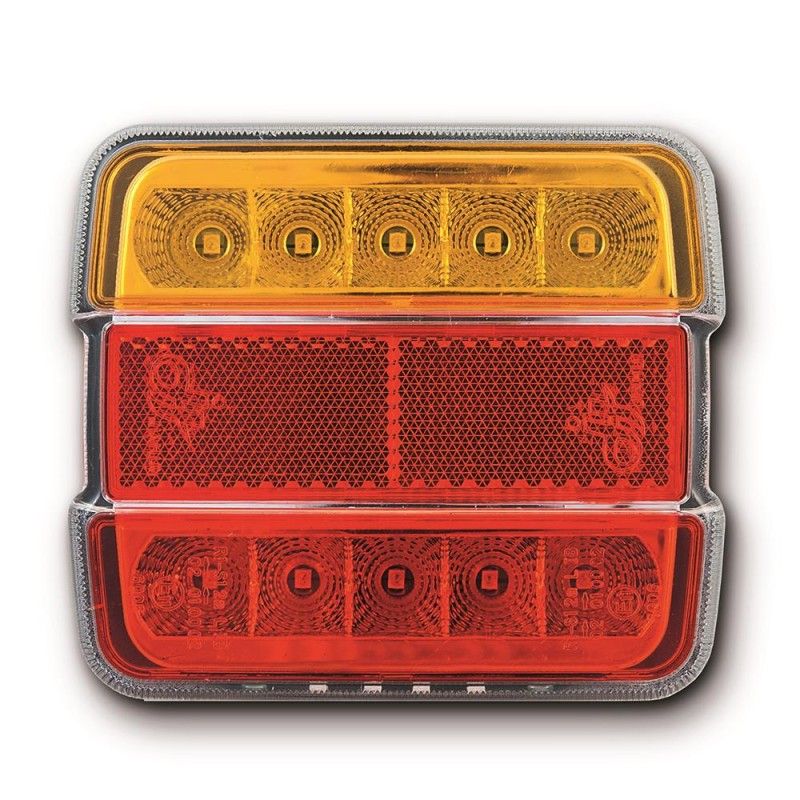 PILOTO TRASERO LED GOODYEAR GY 302RL 5 F. CUADRADO 12V- motoscamaralwe