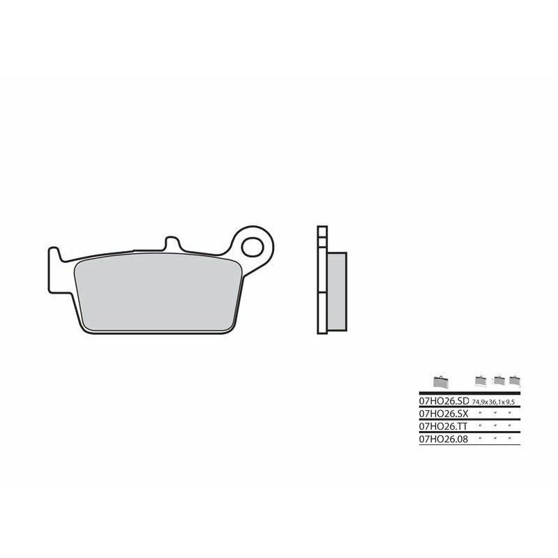 Pastillas de freno sinterizadas de competición Brembo 07HO26SX - motoscamaralweb.com