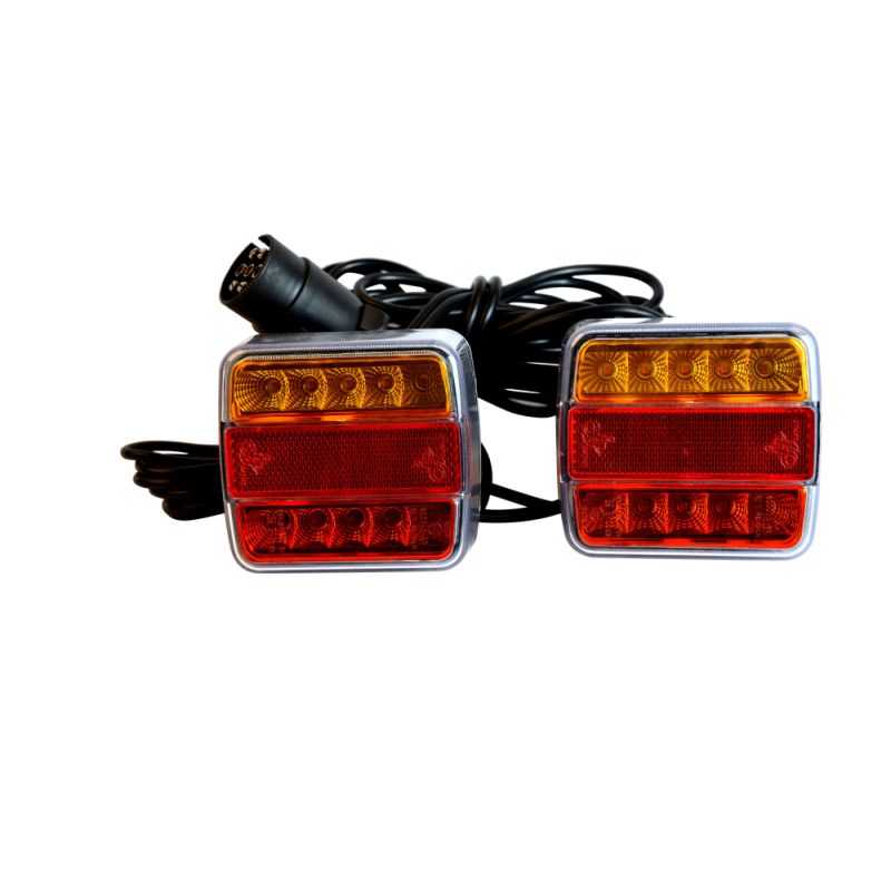 KIT SEÑALIZACION MAGNETICO LED GOODYEAR 12M-2.5M. 7 POLOS- motoscamara