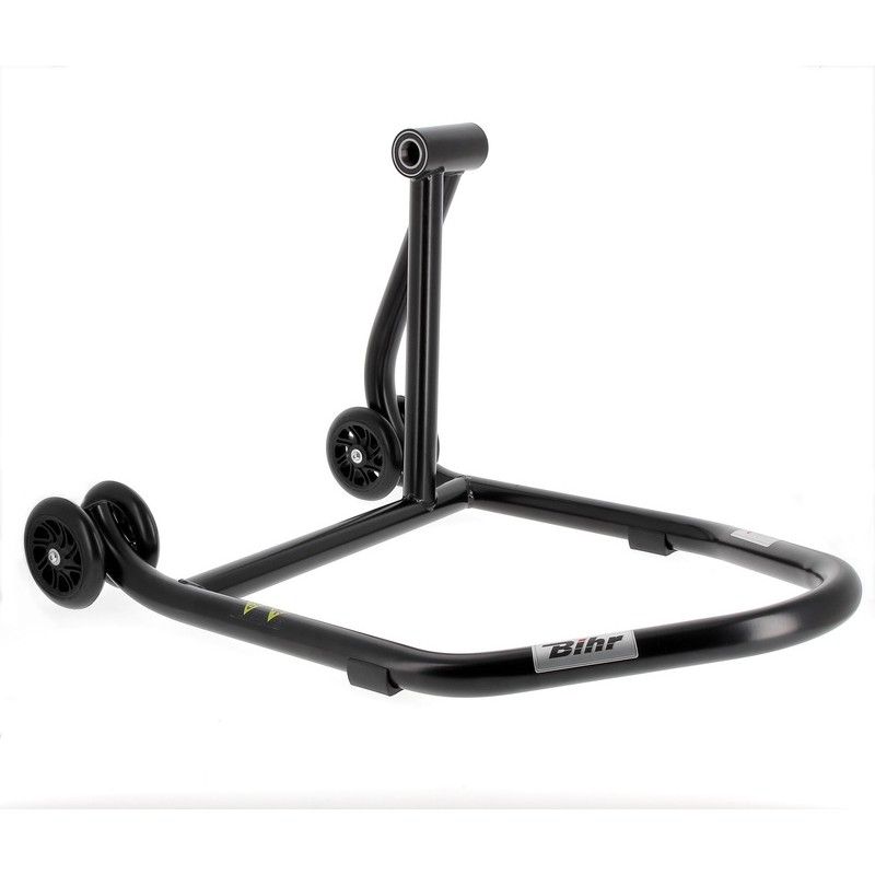 Caballete monobrazo derecho BIHR Home Track color negro mate y ruedas negras - motoscamaralweb.com