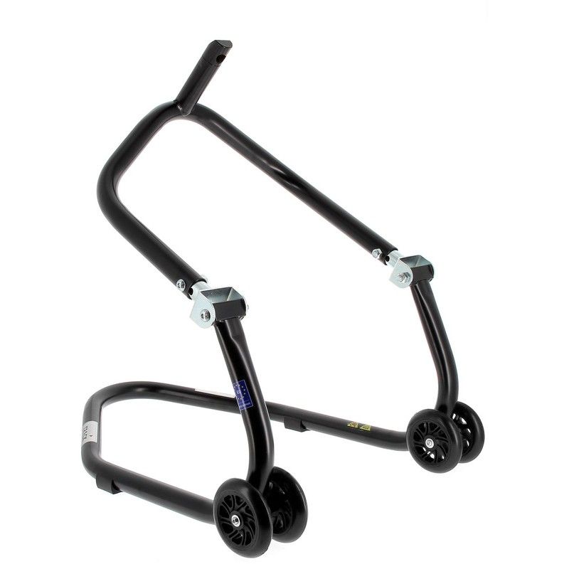 Caballete delantero al chasis BIHR Home Track color negro mate y ruedas negras - motoscamaralweb.com