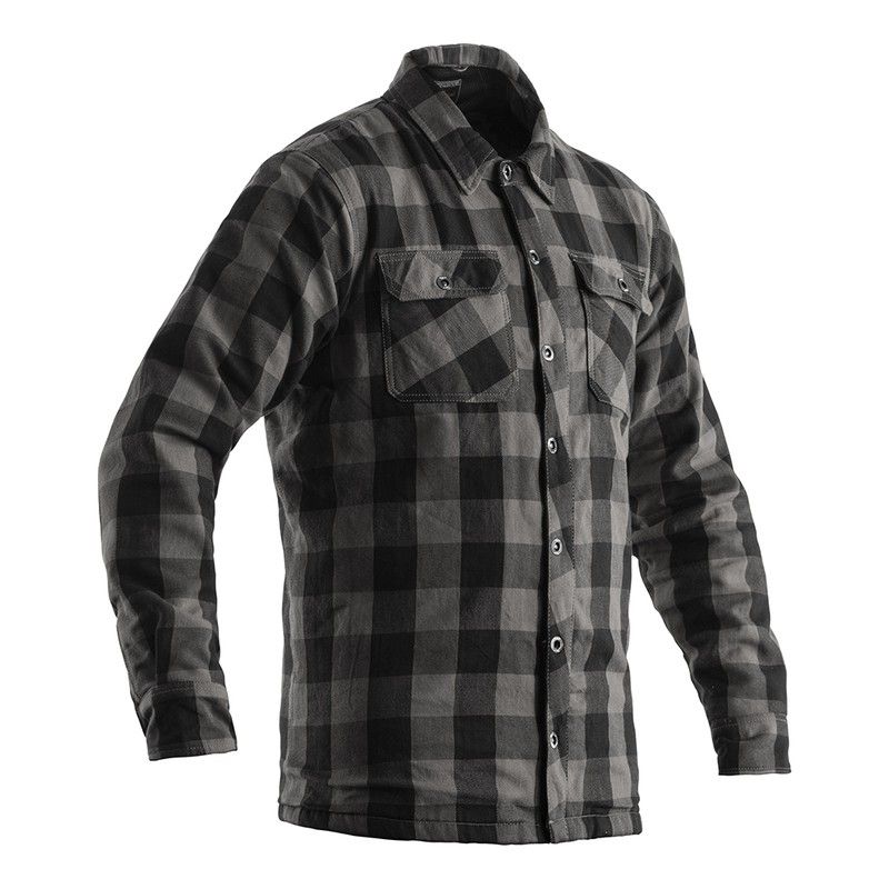 Chaqueta textil reforzada con aramida RST Lumberjack CE hombre - Gris oscuro - motoscamaralweb.com