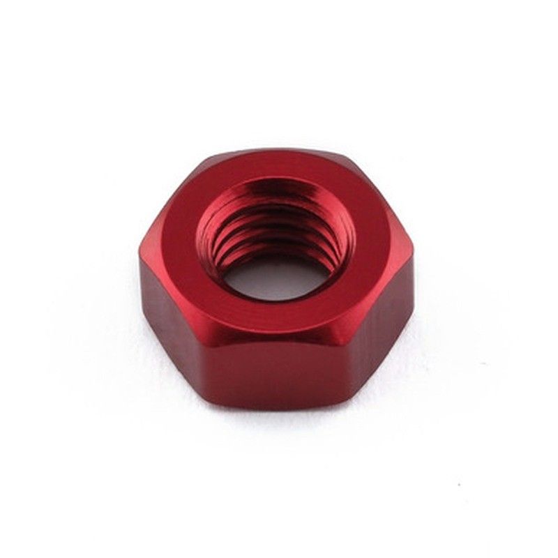 Tuerca plana de Aluminio Pro-Bolt M6 LFN6R Rojo - motoscamaralweb.com